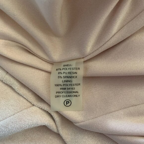 Calvin Klein Blush Pink Sleeveless Faux Suede Sheath Dress Size 2 Gold Zipper - Picture 7 of 9